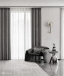 Rèm vải ash grey