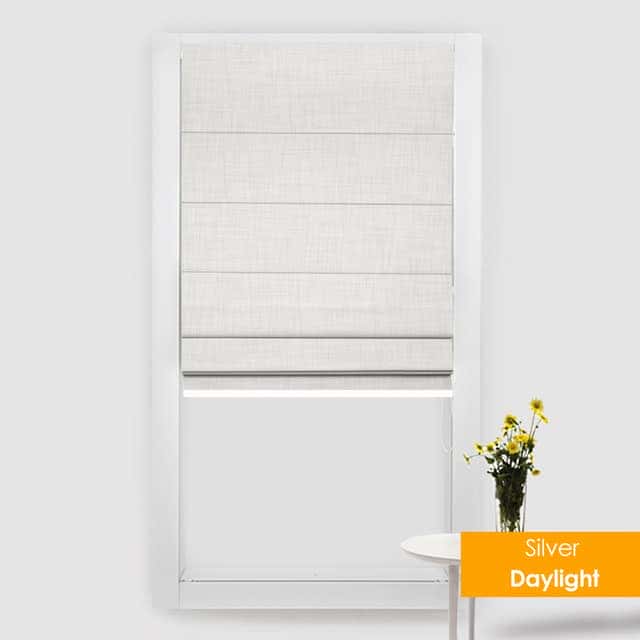 Rèm roman chống nắng màu bạc 