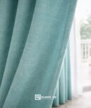 rèm vải 1 lớp màu xanh ngọc (3)