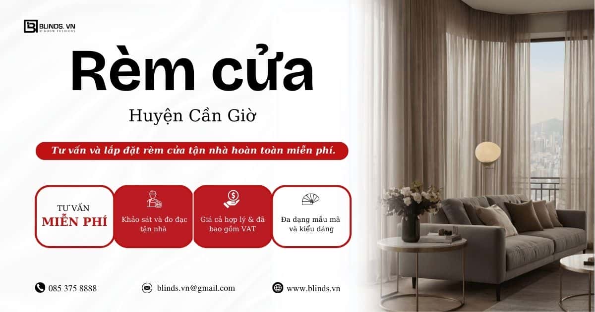 rèm cửa huyện Cần Giờ