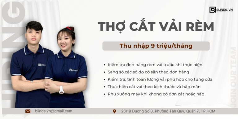 tuyển dụng thợ cắt vải rèm