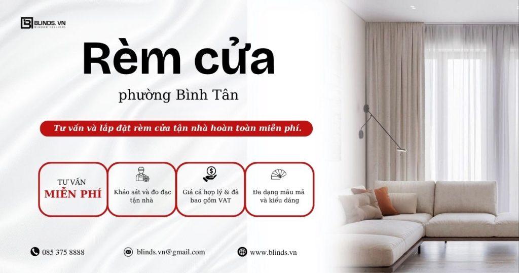 rèm cửa phường Bình Tân quận Bình Tân
