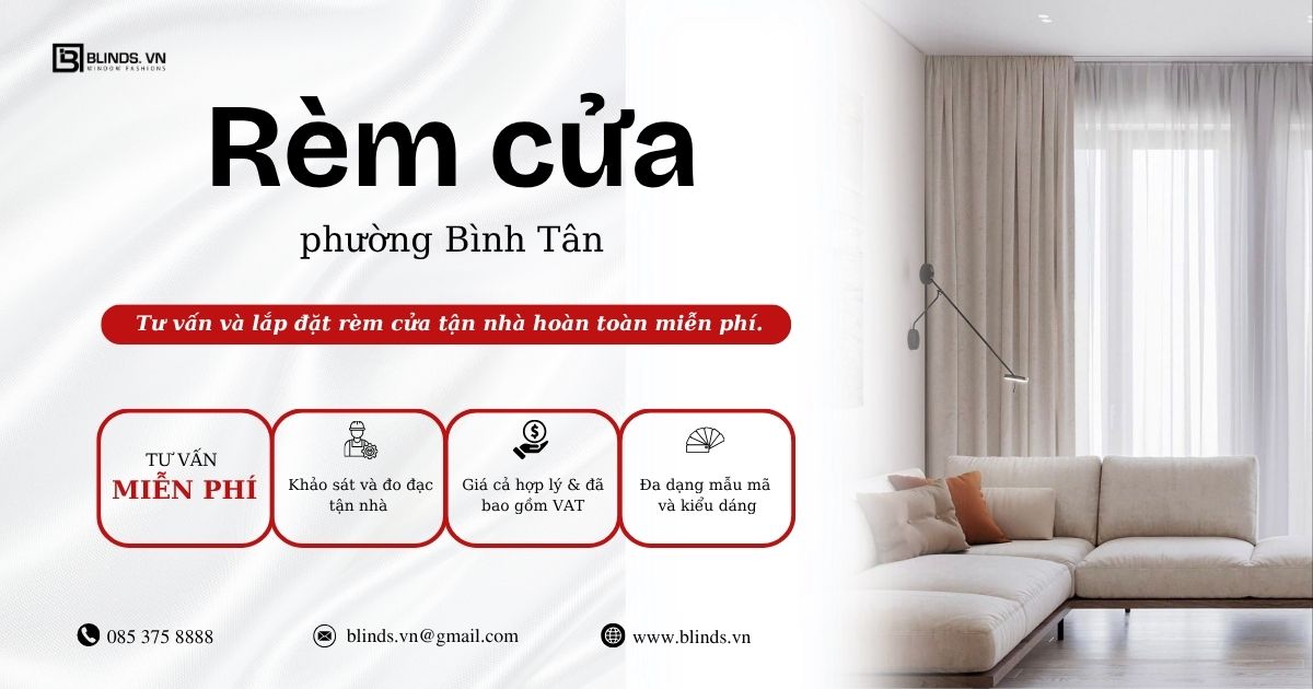 rèm cửa phường Bình Tân quận Bình Tân