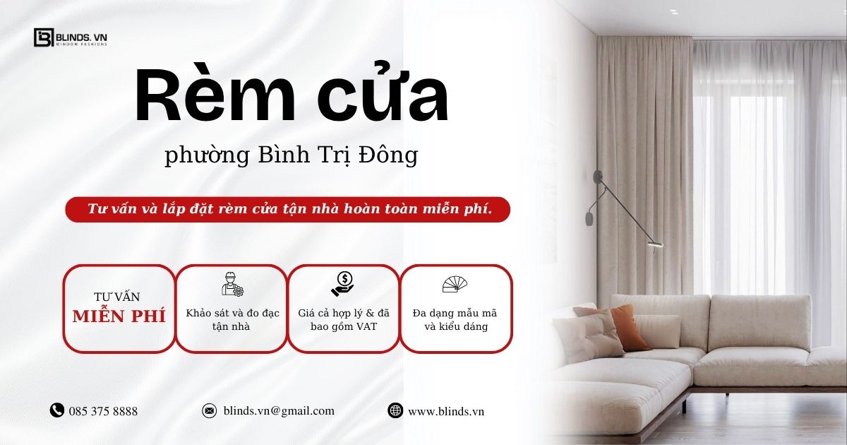 Rèm cửa phường Bình Trị Đông quận Bình Tân