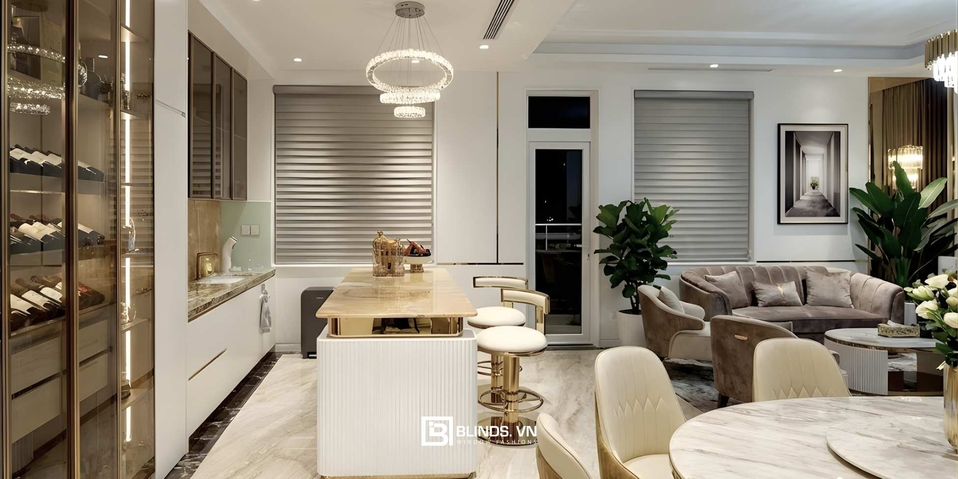 Cara River Park, Cần Thơ 4 Rèm cửa Blinds tại chung cư Cara River Park - Cần Thơ 3