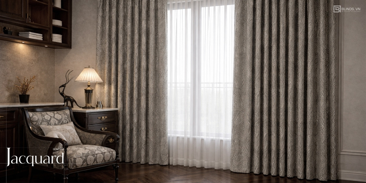 Rèm cửa Jacquard – Khi sự sang trọng được dệt nên từ từng sợi vải 1 Rèm cửa Jacquard – Sang trọng từ từng sợi vải