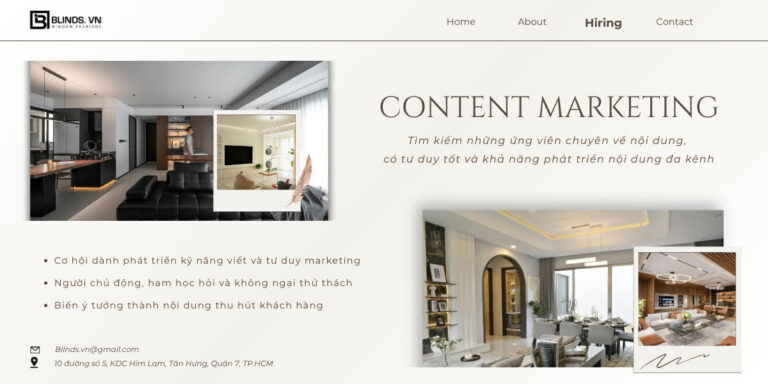 Tuyển Nhân viên Content Marketing - Thu nhập hấp dẫn tại Quận 7