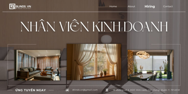 tuyển dụng nhân viên kinh doanh rèm