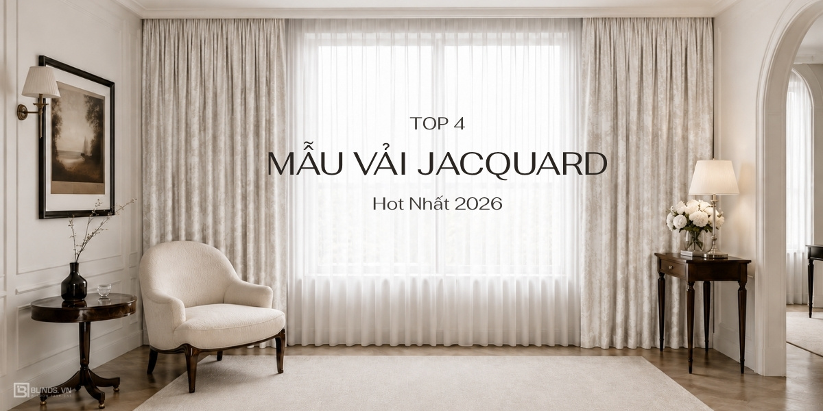Top 4 mẫu rèm cửa Jacquard hot nhất 2026 – Vẻ đẹp cổ điển trong không gian hiện đại 1 rèm cửa